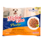 MIGLIOR CANE PRESTIGE 4X100GR MENU' GUSTOSO