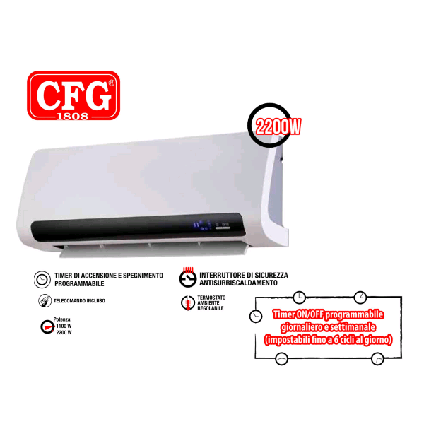 TERMOVENTILATORE SPLIT SPIDER LUX 2200W