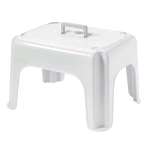 SGABELLO CON MANIGLIA BASSO BIANCO