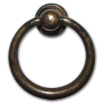 MANIGLIA PENDENTE ANELLO 42X53 OTTONE ANTICO