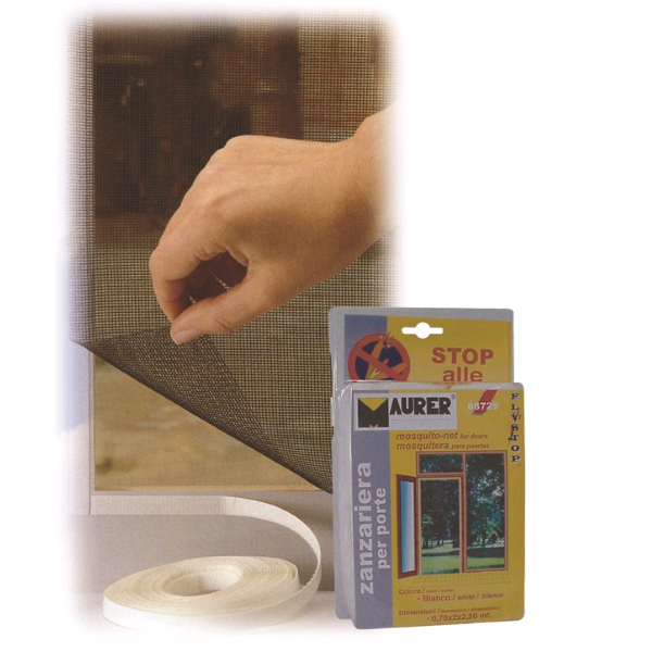 ZANZARIERA CON VELCRO 130X150 BIANCA