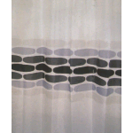 TENDA DOCCIA 120X200 TESSUTO POLIESTERE SASSI GRIGI