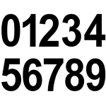 NUMERO ADESIVO 1 MM.50 NERO