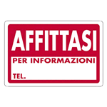 CARTELLO AFFITTASI plastica