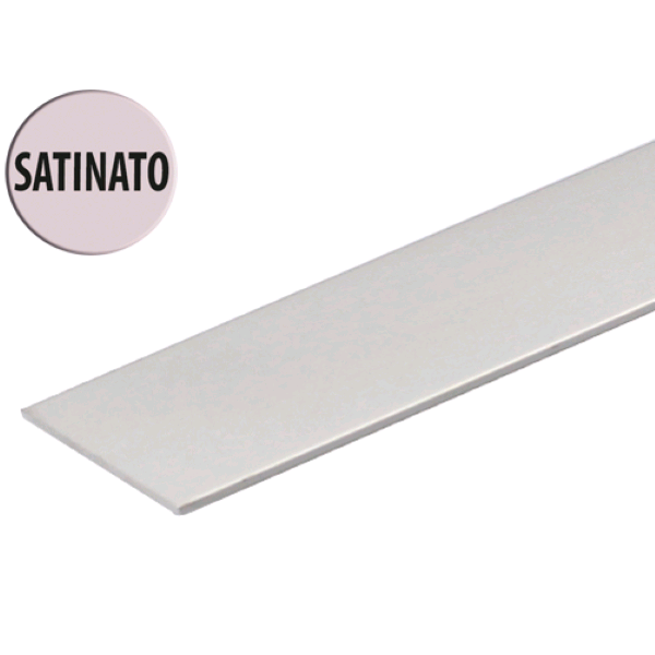 Prodotto: 349326 - PROFILO PIATTO ALLUMINIO ARGENTO 25X2 MT.2 - NO BRAND  (COLORI-COLLANTI-PENNELLI-CORNICI-STENCIL-PLASTICA ADESIVA - Profili in  alluminio)PROFILO PIATTO ALLUMINIO ARGENTO 25X2 MT.2