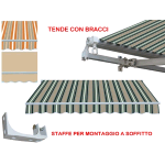 TENDA DA SOLE CON BRACCI 295X250 GIALLO/BEIGE