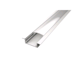 PROFILO ALLUMINIO BIANCO INCASSO PER STRISCIA LED MT.2 CON COVER