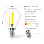 LAMPADA LED AIGO A FILAMENTO G45 SFERA 4W E14 6500K