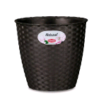 VASO TONDO NATURAL RATTAN D.19 MOKA