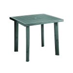 TAVOLO RESINA FIOCCO 80X75 VERDE