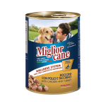 MIGLIORCANE 400 GR. BOCCONI CON POLLO E TACCHINO