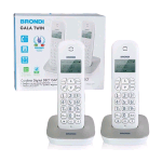 TELEFONO CORDLESS BRONDI GALA TWIN BIANCO/GRIGIO