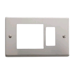 PLACCA ALLUMINIO SCHUKO+FRUTTO