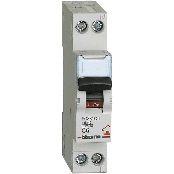 INTERRUTTORE MAGNETOTERMICO 6A BTICINO BIP.1MOD