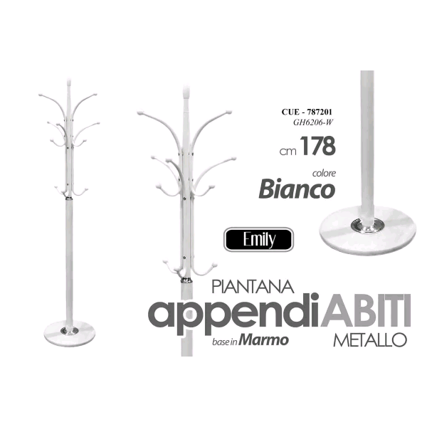 APPENDIABITO CON BASE TONDA H.178 EMILI BIANCO