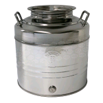FUSTO OLIO INOX LT.15 BELVIVERE CON PREDISPOSIZIONE