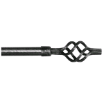 BASTONE EASY 120-210 NERO/ARGENTO TWIST