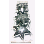 STELLE PER ALBERO BOX 4PZ ARGENTO 7,5CM