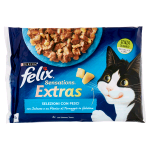 FELIX SENSATIONS EXTRAS 85GRX4 SALMONE-TONNO-FORMAGGIO