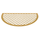 TAPPETO ZERBINO RUBBER MEZZALUNA 64X37