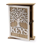 Portachiavi legno naturale albero della vita 22x6x29 cm