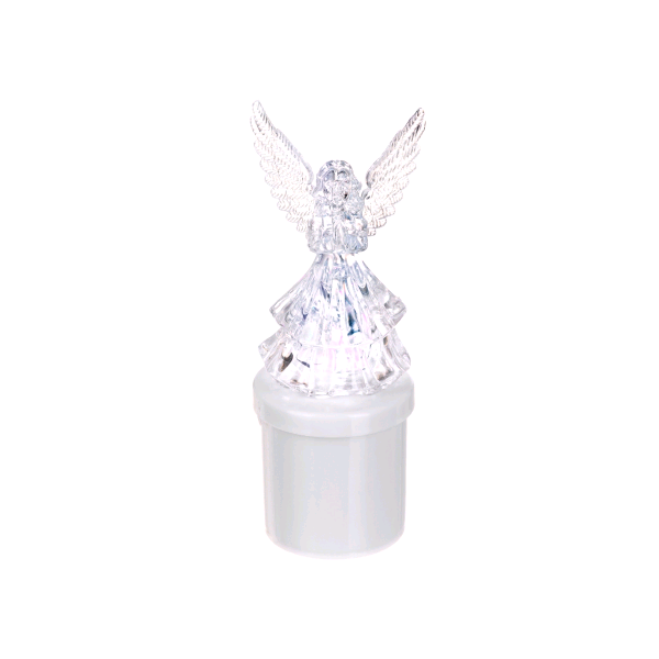 LUMINO VOTIVO ANGELO A LED CON BATTERIA AA NON INCLUSE