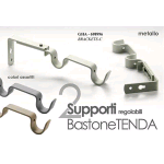 SUPPORTO PER BASTONE TENDA DOPPIO REGOLABILE PZ.2