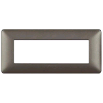 PLACCA BTICINO MATIX 6P NICHEL NERO