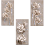 QUADRO SU TELA 38X75 BRILLANT FLOWER SHABBY 