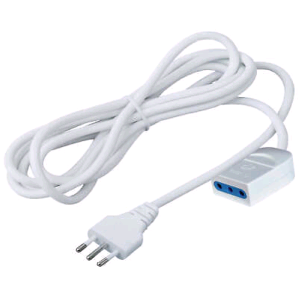 PROLUNGA ELETTRICA 3X1 MT.5 BIANCA 10A BRIXO