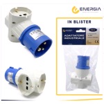 ADATTATORE INDUSTRIALE SPINA CEE 2P+T 3 PRESE UNIVERSALE
