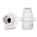 PORTALAMPADA E14 CON GHIERA BIANCO