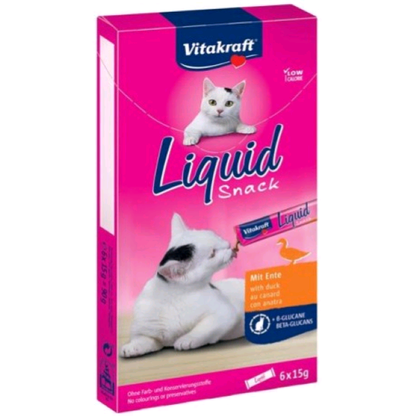 LIQUID SNACK VITAKRAFT 6X15G. ANATRA