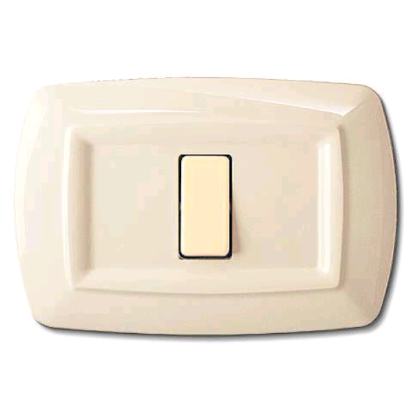 PLACCA TONDO' CLICK 1 FORO AVORIO