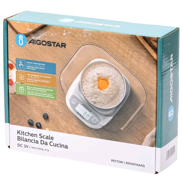 BILANCIA CUCINA DIGITALE AIGO KG 5 CON CIOTOLA