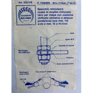 SPECCHIO PER MOTO FABBRI SX