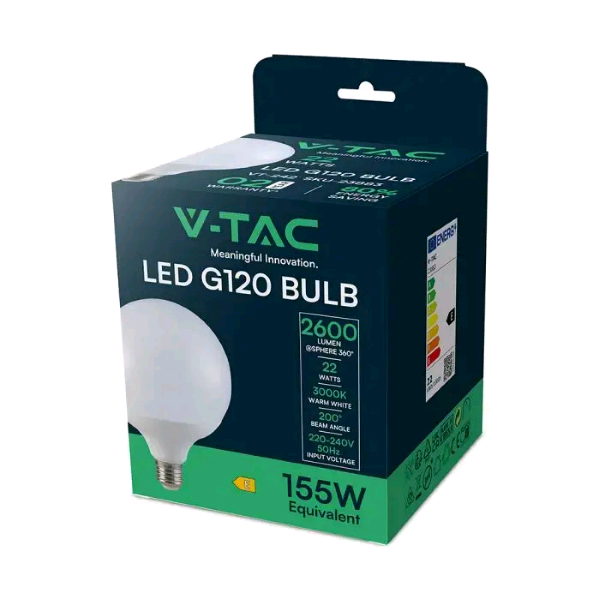 LAMPADA LED V-TAK Globo G120 22W 6500K