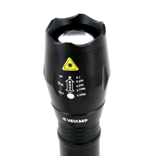 LAMPADA TORCIA ALLUMINIO LED ZOOM VELAMP