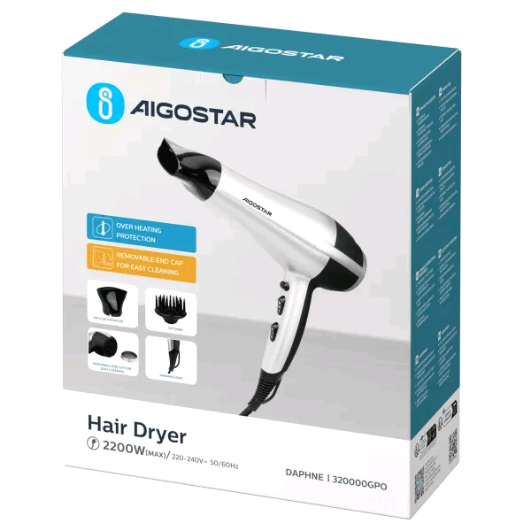 ASCIUGA CAPELLI AIGO DAPHNE 2200W SILVER
