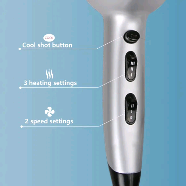 ASCIUGA CAPELLI AIGO DAPHNE 2200W SILVER