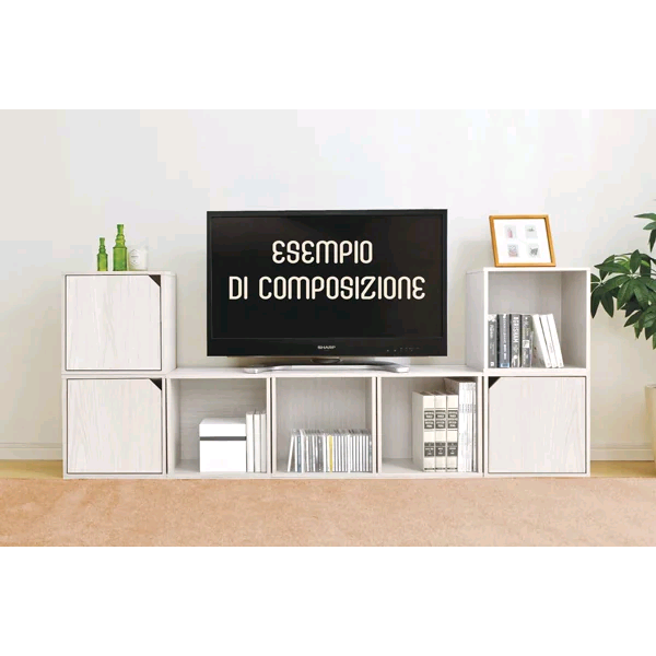 CUBO COMPONIBILE 35X35X29 "CUBESTACK" BIANCO ALPEN