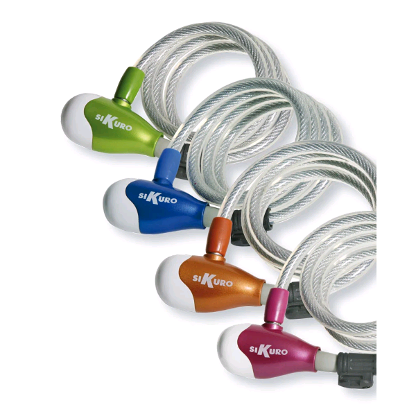 LUCCHETTO BICI CICLO FUNE ACCIAIO ASPIRALE CM.120