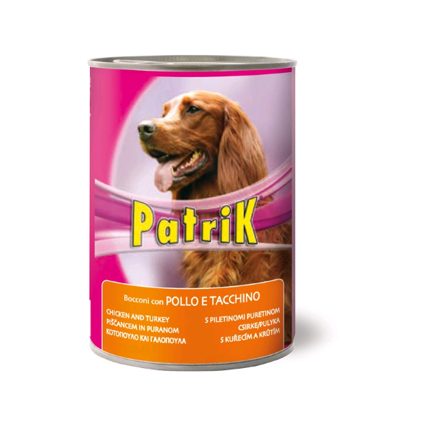 PATRIK CANE GR.405 BOCCONI CON POLLO E TACCHINO