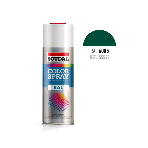 SPRAY SMALTO ACRILICO SOUDAL ML.400 VERDE MUSCHIO RAL 6005