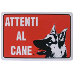 CARTELLO 20X30 ATTENTI AL CANE