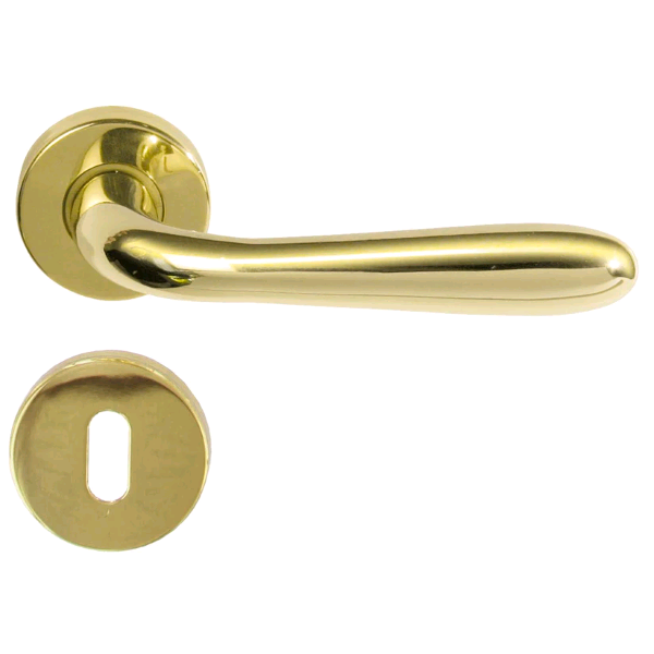 MANIGLIA AGNONE ORO LUCIDO C/ROSETTA
