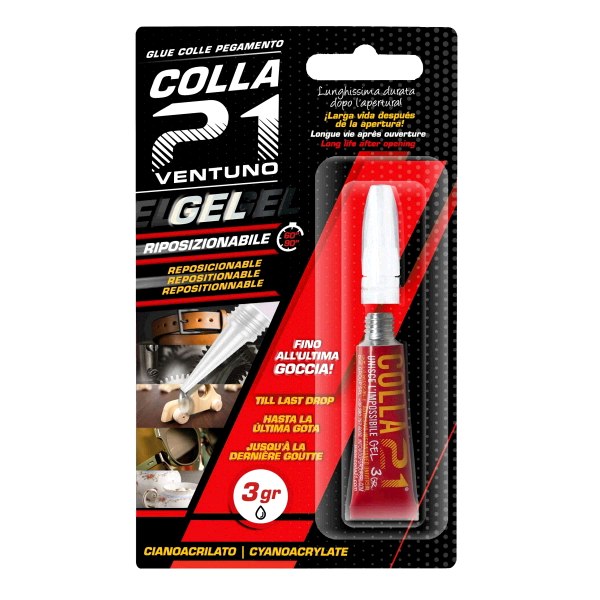 COLLA 21 CIANOACRILATO UNIVERSALE 3g GEL PROFESSIONALE