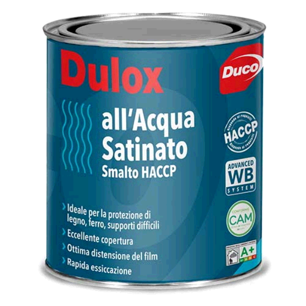 DULOX ACQUA HACCP SATINATO LT.0,750 BIANCO