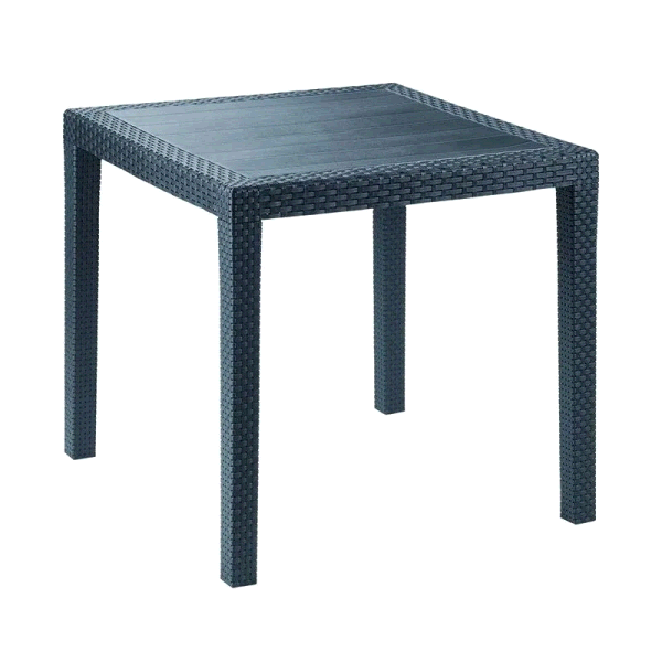 TAVOLO RESINA 80X80 KING ANTRACITE