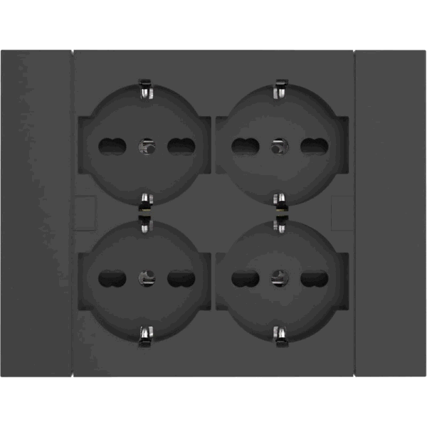 MULTIPRESA QUADRA INCASSO 4 PRESE NERA